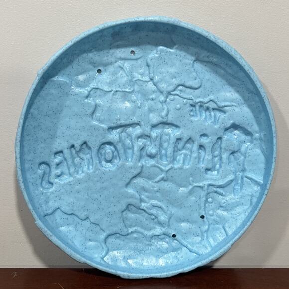 VTG The Flintstones Flying Rock 9" Toy Frisbee Mattel 1993 Universal Studios - Picture 2 of 5